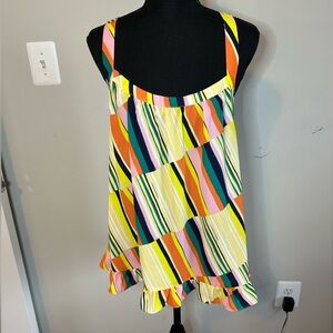 CAbi Multicolor Striped Blouse M